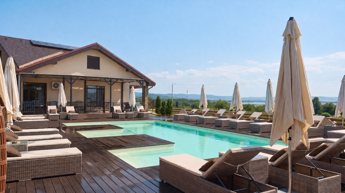 Piscină cu două insule