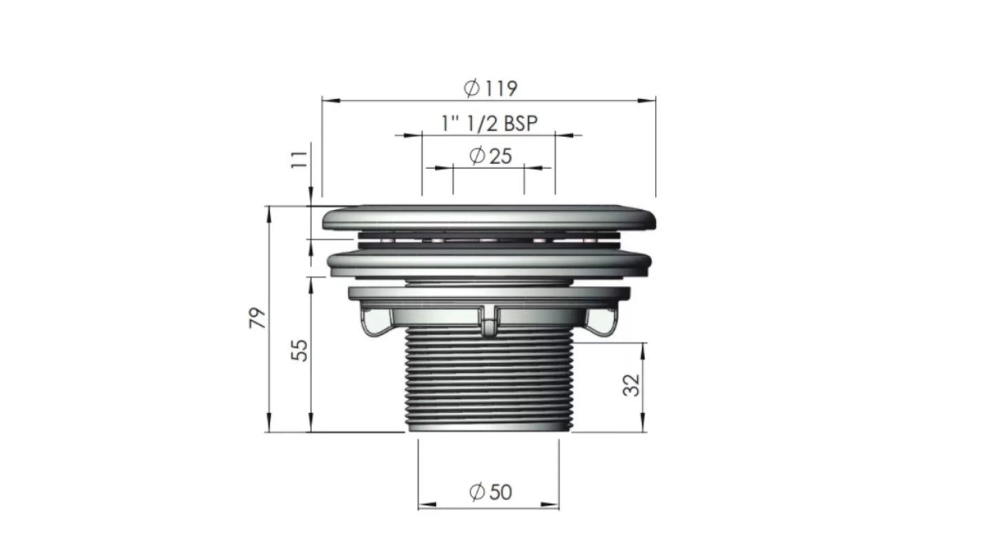 Duza Retur cu Filet pentru Liner/Perete