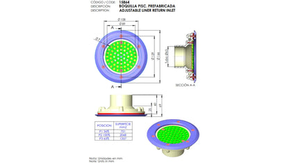 Duza Retur Ajustabila pentru Liner- D63