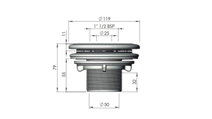 Duza Retur cu Filet pentru Liner/Perete