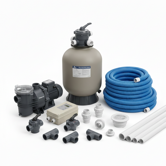 Kit Filtrare pentru Piscine din Beton- volum 45mc (8*4*1,5m)