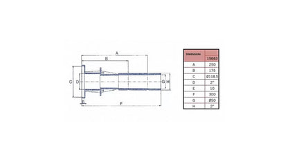 Conducta de perete pentru liner cu filet exterior 2"